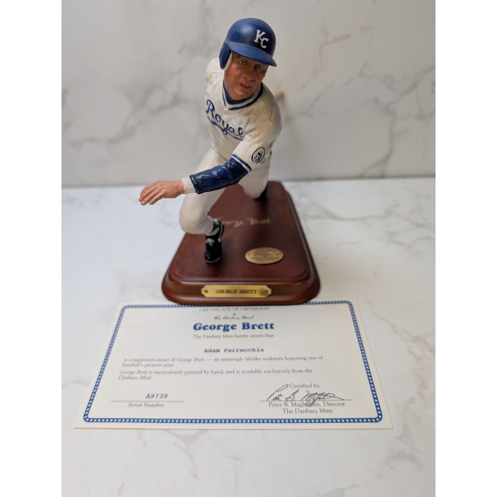 Danbury Mint George Brett All Star Figurine COA Kansas City Royals